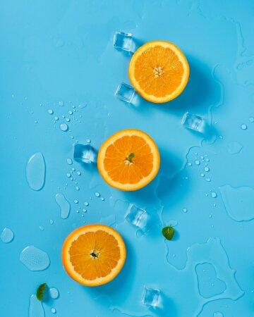 Апельсины со льдом. Фото Free for commercial use, No attribution required. Бесплатное стоковое фото для свободного скачивания
