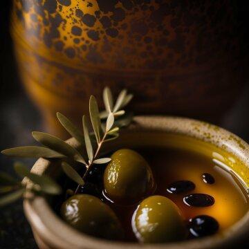 Оливковое масло первого отжима с оливками в небольшой миске. Фото Свободно для коммерческого использования, Атрибуция не требуется. Бесплатное стоковое фото для свободного скачивания