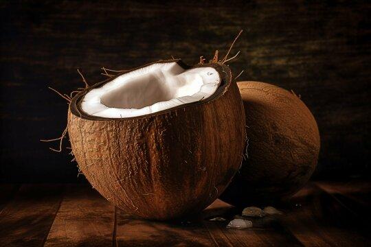 Треснувший свежий кокосовый орех. Фото Свободно для коммерческого использования, Атрибуция не требуется. Бесплатное стоковое фото для свободного скачивания