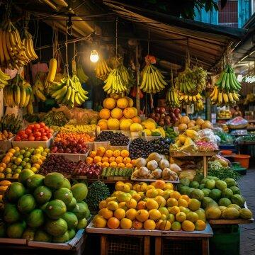 Рынок экзотических фруктов и овощей. Фото Свободно для коммерческого использования, Атрибуция не требуется. Бесплатное стоковое фото для свободного скачивания