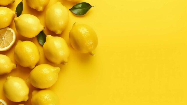 Лимоны на желтом фоне. Фото Free for commercial use, No attribution required. Бесплатное стоковое фото для свободного скачивания